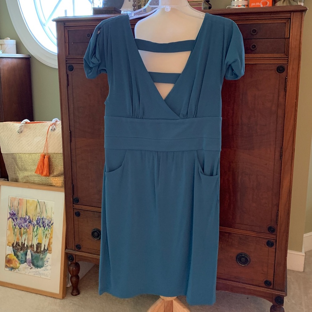 GUESS Turquoise Plunging Dress
